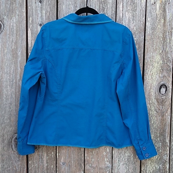 Denim&Co Blue Cotton Jacket - Picture 9 of 11